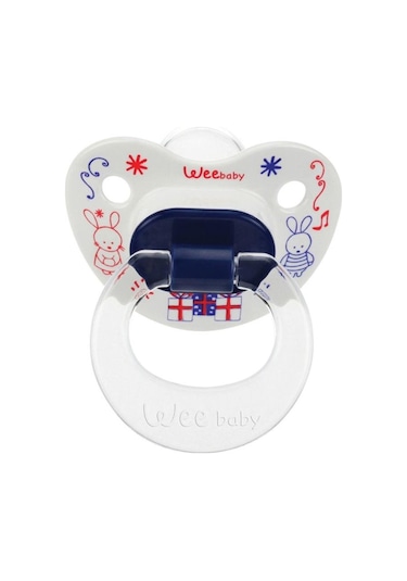 Wee Baby 834 Desenli Silikon Damaklı Emzik 6-18 Ay Çok Renkli