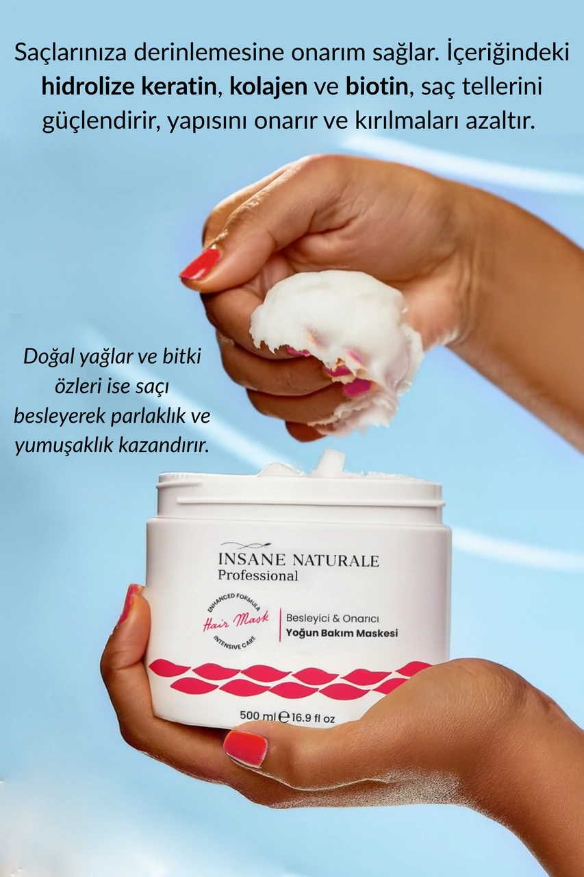 Insane Naturale Yoğun Saç Bakım Maskesi Saç Kremi 500 ML