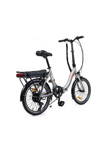 Alba Fold E Premium Katlanır Elektrikli Bisiklet Şampanya Lcd Gösterge 13ah Batarya Antrasit - Gri