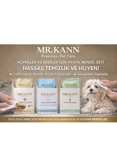 Mr.kann Kedi & Köpek Hijyen Bakım Mendili Mr.kann