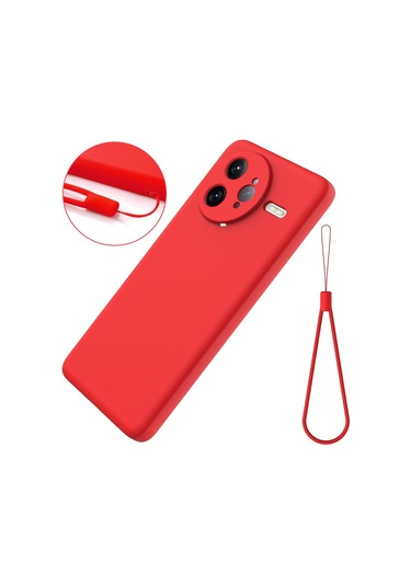 Xiaomi Poco F7 Ultra Düz Renk Sıvı Silikon Damlamaz Tam Kapsama Telefon Kılıfı Kırmızı