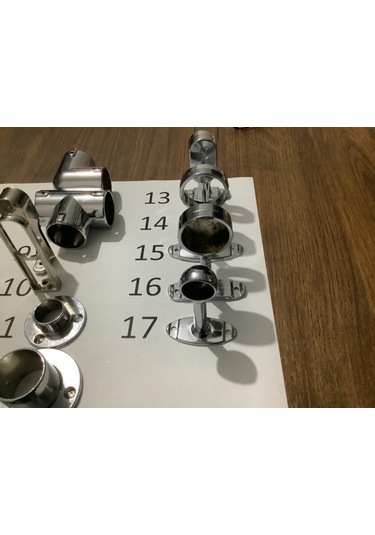 Boru Askı Flanş No:11 Yuvarlak Mini Flanş 4 Adet