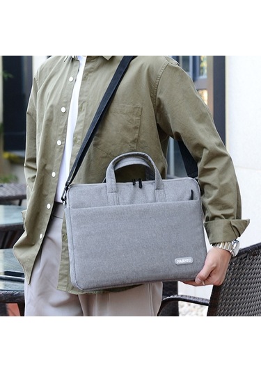 14 Inç Dizüstü Bilgisayar Omuz Çantası Gri