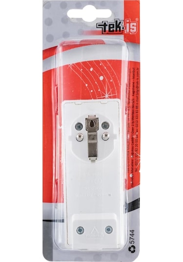 Tek-iş Fiş Yassı Topraklı Fiş Beyaz