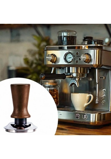 Homyl Espresso Makinesi Için Tamper Mutfak Bar Kafe Kahve Kahverengi