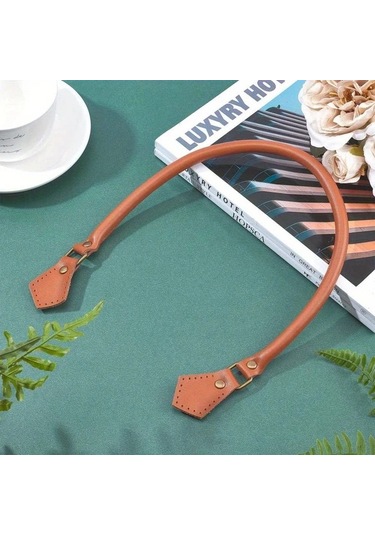 Fochsia 3 2strands Deri Çanta Sapı Derin Altın Sarısı Antik Bronz Aksamlı 23.62 İnç Dıy Projeleri