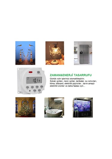 CN101A Programlanabilir Gecikmeli Haftalık 220 Volt Zaman Rölesi