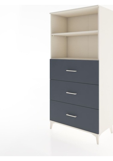 Hyperion Dolap 2 Raflı 3 Çekmeceli 88x44x182 Aytaşı-antrasit Aytaşı