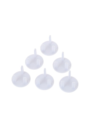 Monyee 6 Adet İngiliz Tipi Beyaz Çocuk Elektrik Prizi Koruyucu Kapağı - Şok Engeli, Güvenli Ev