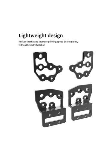 Createtech Cnc Alüminyum Xy Bağlantı Parçaları - Ultra Hafif, Yüksek Mukavemetli Siyah