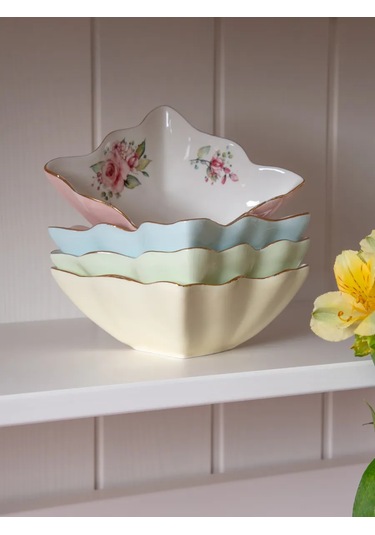 Lefard Krem Kabı Priz Sos Kabı 4 Parça Set 10 Cm Porselen 159720032