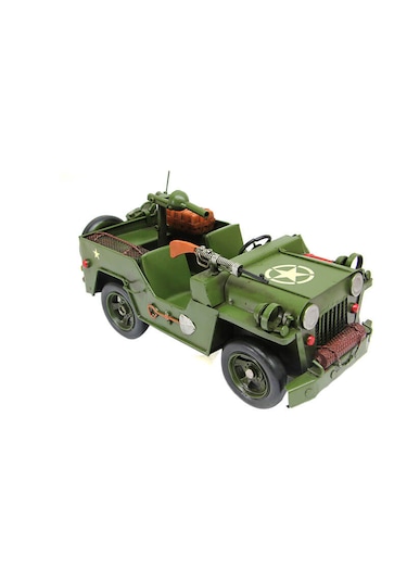 Dekoratif Metal Askeri Jeep C0755 Model