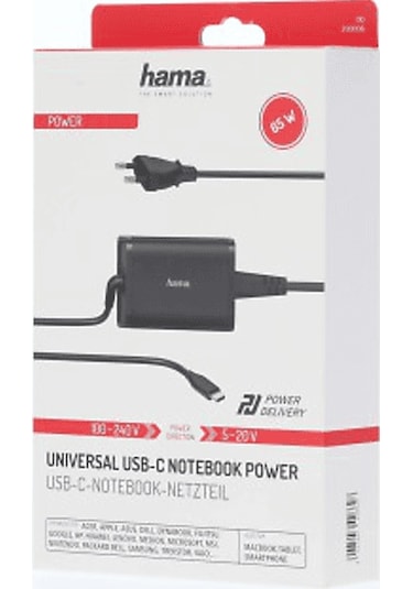Hama HM.200006 USB-C 5-20V 65W Laptop Güç Adaptörü