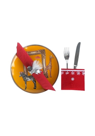 Yılbaşı Set Figürlü 6 Adet Kaşık Çatallık