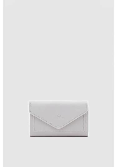 Zarf Detaylı Nakit Ve Bozuk Para Bölmeli Bayan Cüzdan-gri Açık Gri