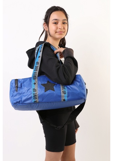 Erkek Çocuk Yıldız Baskılı Spor Çanta - Mavi