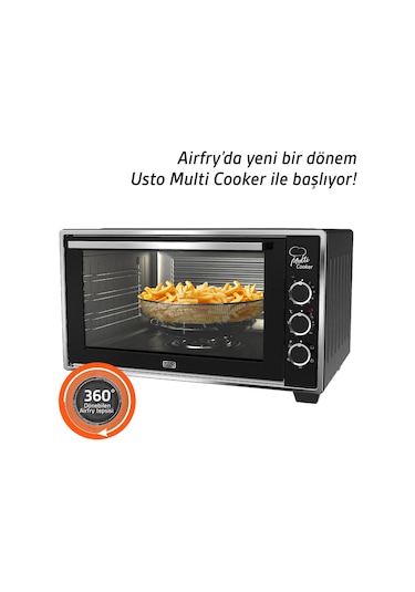 Usto 2115 Multi Cooker Airfry Özellikli Midi Fırın 50 L Siyah
