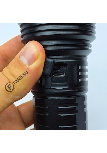 Or-t40 100w 5000 Lümen Şarj Edilebilir Led El Feneri - Yüksek Performans Ve Uzun Çalışma Süresi Siyah