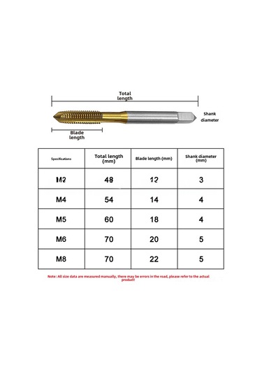 Geeksen M3-m12 Boyutları 7 Parça Hss İç Diş Delici Seti - Delikli Malzemelerde Yüksek Hızlı, Keskin Ve Dayanıklı Talaşçı M8 Tekli 16g Dahil