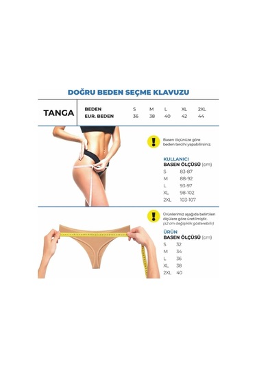 Alya Underwear Kadın Pamuklu Tanga Külot - 2 Siyah, 1 Beyaz, 2 Ten S, M, L, Xl, 2xl - 5 Adet Renkli P02