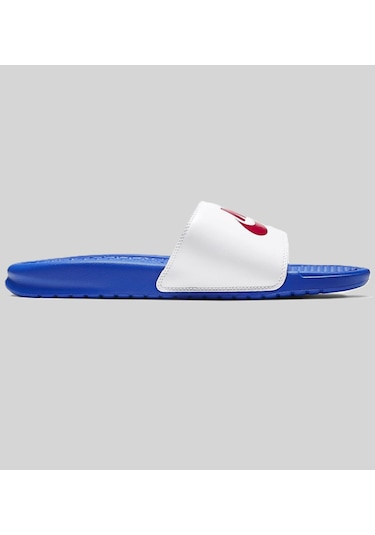 Nike Futura Benassi Slide Blue-white-red Unisex Mavi-beyaz Terlik Tek Bantlı Mavi - Beyaz