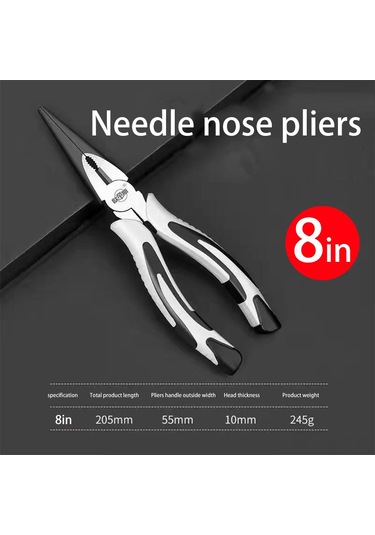 Aubyhe 8" Elektrikçi Testere: Anti-skay Kollü, Tel Kesme-çıkartma Ve Presleme Özellikli, Krom Vanadyum Çelik Uçlu Testere