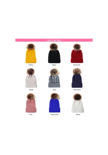 Geeksen Kışlık Şeffaf Akrilik Örgü Şapka - Pamuk Yumuşak, Isı Saklama Özelliği, Büyük Boy, Bordo Rengi Burgendi