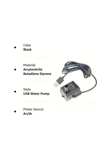Xuweiwei Usb Water Pump 1pc Sessiz 3w Dc Su Pompası 200l/h Akış Hızı Dayanıklı Abs Gövde Usb Beslemeli