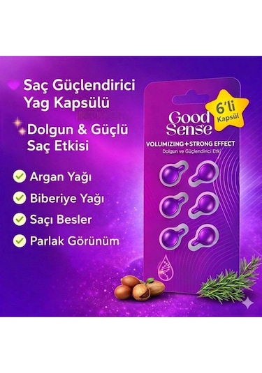 Argan & Biberiye Yağlı Saç Bakım Kapsülü 6'lı