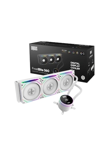Dragos Frostbite 360 White Intel&amd 360mm Isı Göstergeli Argb Sıvı Soğutucu