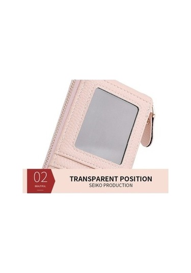 Trendooze Linjinxu Deabolar Çok Yuvalı Kart Tutucu Fermuarlı Kimlik Kapağı Pu Deri Bozuk Para Kesesi Gri Diğer