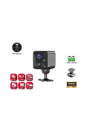 Mini Pır Sensörlü Algılamalı Sesli Konuşmalı 1080p Hd Wifi Kamera