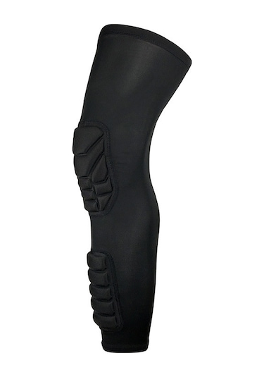Wezone Diz Ve Baldır Koruyucu Spor Kolluk - Şok Emici, Esnek Kumaş Xl Siyah Siyah