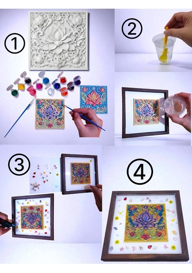 Lotus Boyama Epoksi Hobi Seti ,kendi Sanat Eserini Kendin Yap....