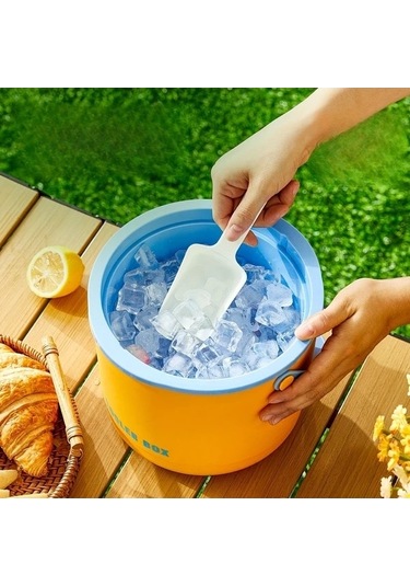 Fastbuy Yeşil Taşınabilir Kamp Soğutucu, Buz Kalıbı Dahil, Piknik Ve Plaj İçin Pilsiz Buz Saklama Kutusu Yeşil