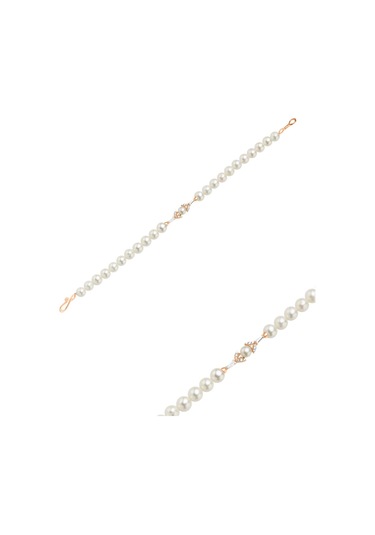 6,5 Mm Yaprak Modeli Doğal İnci Bileklik 18 Cm / Rose Rose Pembe Altın