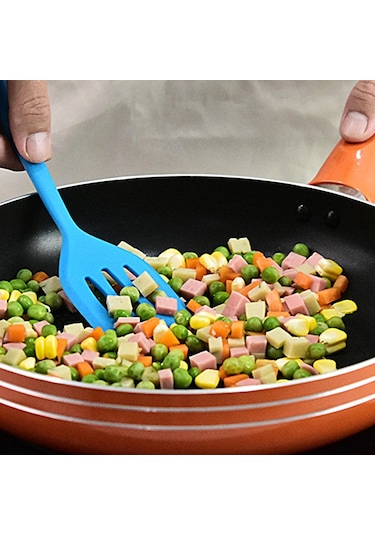 Kırmızı Silikon Oluklu Turner Mutfak Pişirme Araçları Yapışmaz Pişirme Spatula Krep Kızartma Tavası Kürek Silikon Pişirme Gereçleri