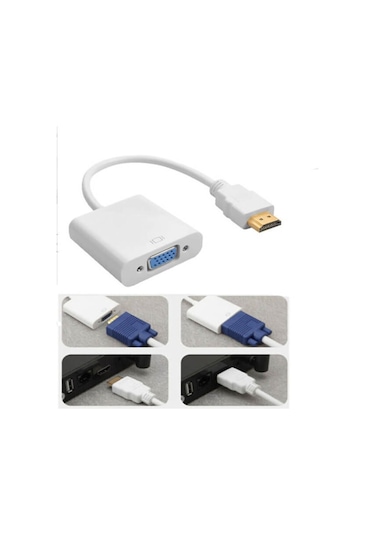 HDMI To Vga Ses Çevirici Dönüştürücü Kablo