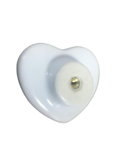 5 Adet Tomurcuk Porselen Çocuk Odası Yeşil Kalp Mobilya Kulp Yeşil