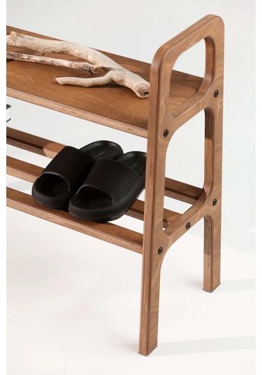 Woodesk Escala, Ahşap, Ayakkabılık Ve Raf Sistemi, Tik Renk Teak