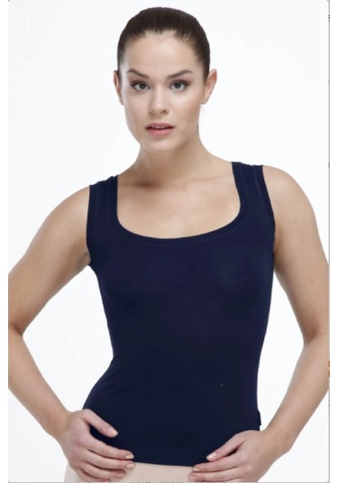 Malabadi 1037 Kadın Modal Açık Yaka Kalın Askılı Sırtı Kapalı Atlet-lacivert