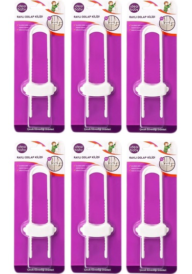 İdeal Baby Raylı Dolap Kilidi 6'lı Set - Standart