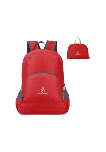 Flybuy Yürüyüşü Suya Sırt Seyahat Mekan Kırmızı Katlanabilir Kamp Kadınlar İçin Hafif Günlük Erkekler Dış Dayanıklı Dağ Çantası Çantası Çanta Qr Kırmızı