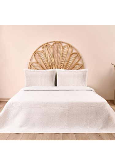 Evidea Soft Asos Çift Kişilik Yatak Örtüsü - Beyaz - 260x250 Cm Beyaz