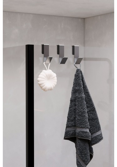 Zift Unique Paslanmaz Çelik İnoks Havlu Askısı,duşakabin Cam Askılık,banyo Duşakabin Askı 3 Adet Diğer