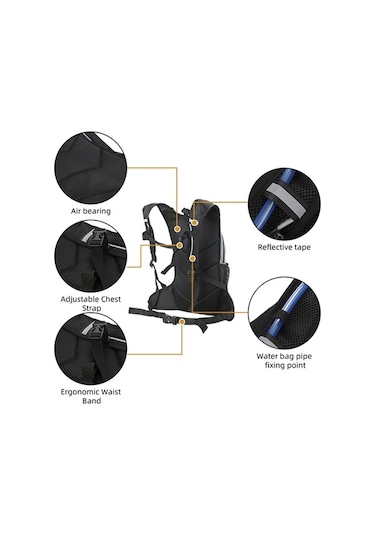 Electronıc Outlet Spor Sırt Reflektörlü Outdoor Gri Fonksiyonel Çok Bölmeli Çantası 2l Up Çok Renkli