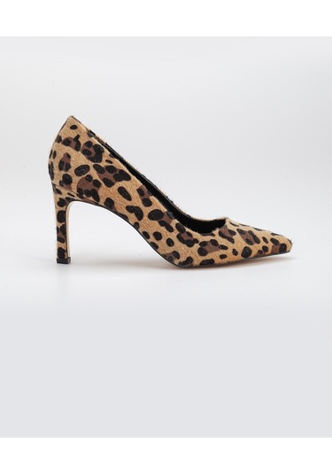 Leopar Desen Düz Model Kadın İnce Topuklu Stiletto-2944-leopar Leopar