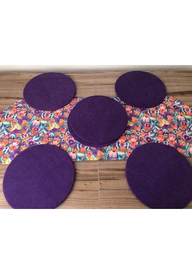 Çiçek Karnavalı Desenli Runner & Supla Çok Renkli