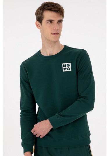 U.s. Polo Assn. Erkek Koyu Yeşil Sweatshirt 50293456-vr079 Koyu Yeşil