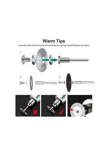 Youmex 50 Adet Elmas Kesme Disk Seti - Metal, Seramik, Cam Ve Ahşap Kesim İçin Çok Amaçlı Taşlama Aparatı